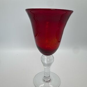 Elegant Red Glass Goblet